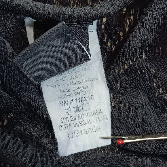 Windsor Mini Lace Dress Size Large Black Fit and Flare - Picture 9 of 9